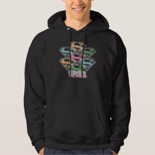 Supergirl Pastel Collage Logo Hoodie