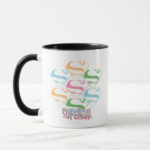 Supergirl Pastel Collage Logo Mug