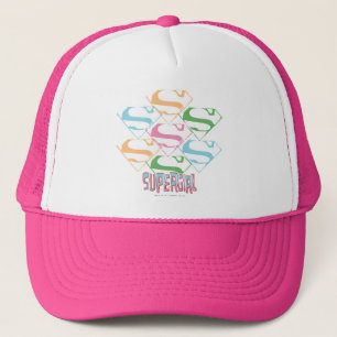 Supergirl Pastel Logo Collage Trucker Hat