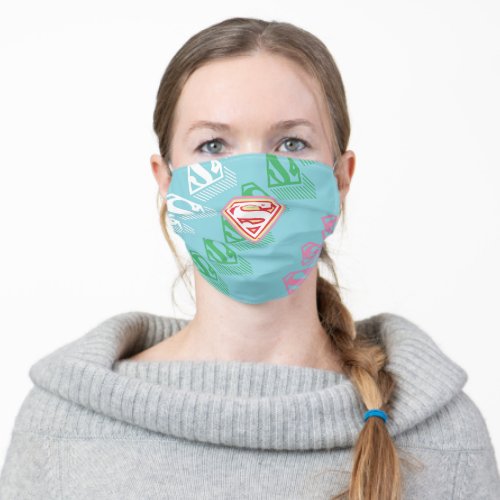 Supergirl Pastel  Repeat Pattern Adult Cloth Face Mask