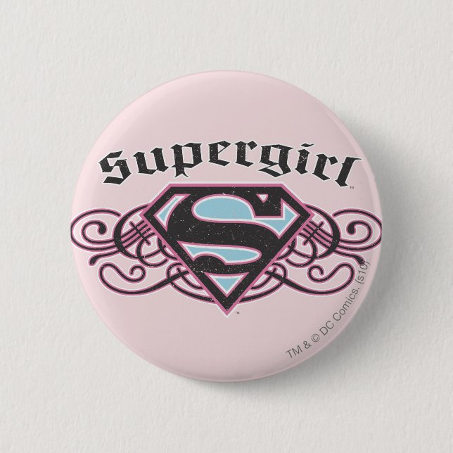 Supergirl Pin Strips Black and Pink (Front)