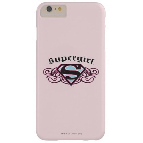 Supergirl Pin Strips Black and Pink Barely There iPhone 6 Plus Case