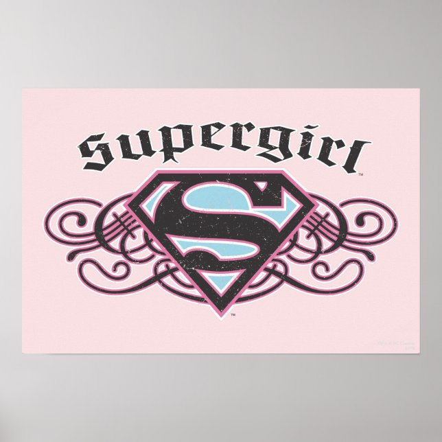 Supergirl Pin Strips Black and Pink Poster (Front)