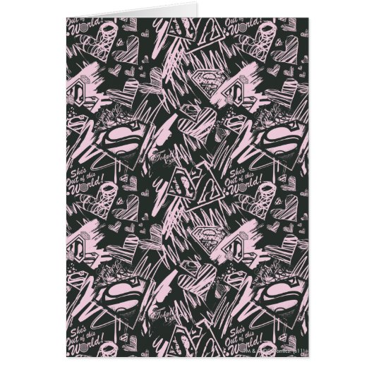 Supergirl Pink and Black Scribbles (Front)