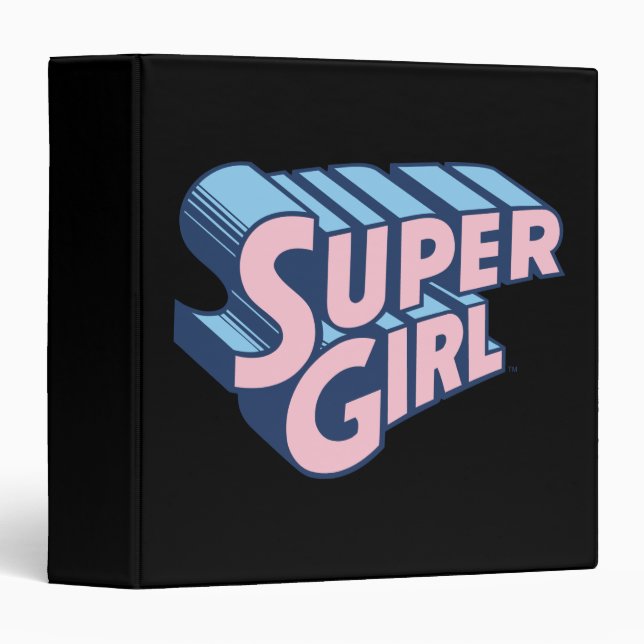 Supergirl Pink and Blue Logo Binder (Front/Spine)