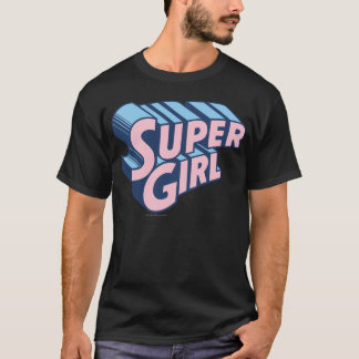 Supergirl Pink and Blue Logo T-Shirt