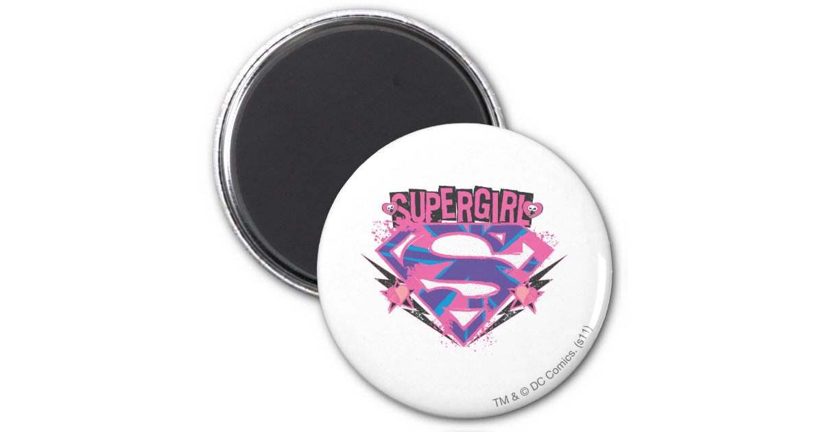 Supergirl - Pink Logo Magnet – Cartoon Kingdom