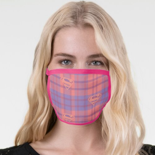 Supergirl Pink and Purple Pattern Face Mask