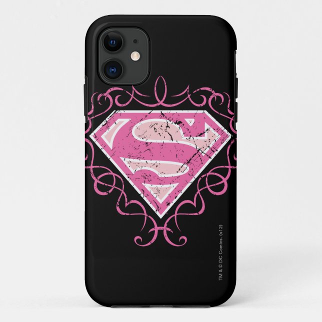 Supergirl Pink Colorful Logo Case-Mate iPhone Case (Back)