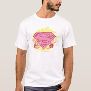Supergirl Pink Flowers T-Shirt
