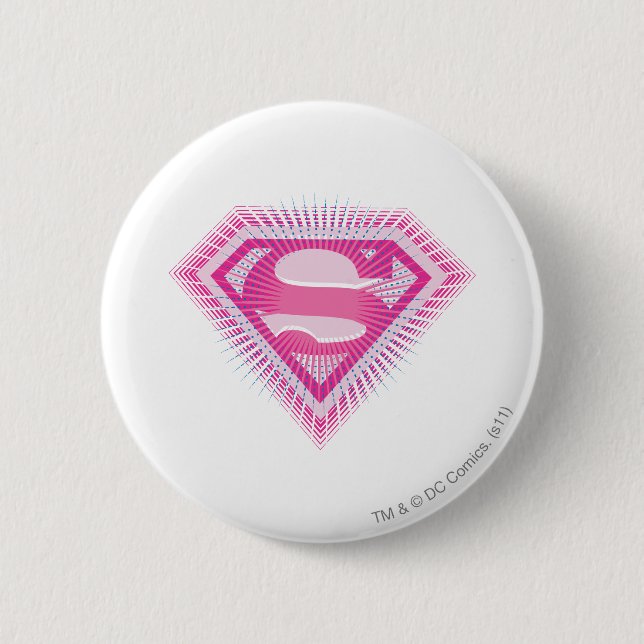 Supergirl Pink Logo Button (Front)
