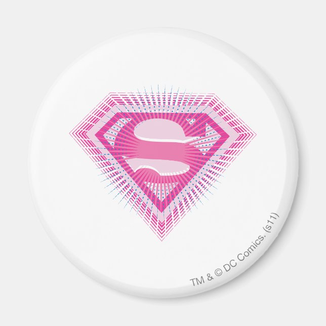 Supergirl Pink Logo Magnet (Front)