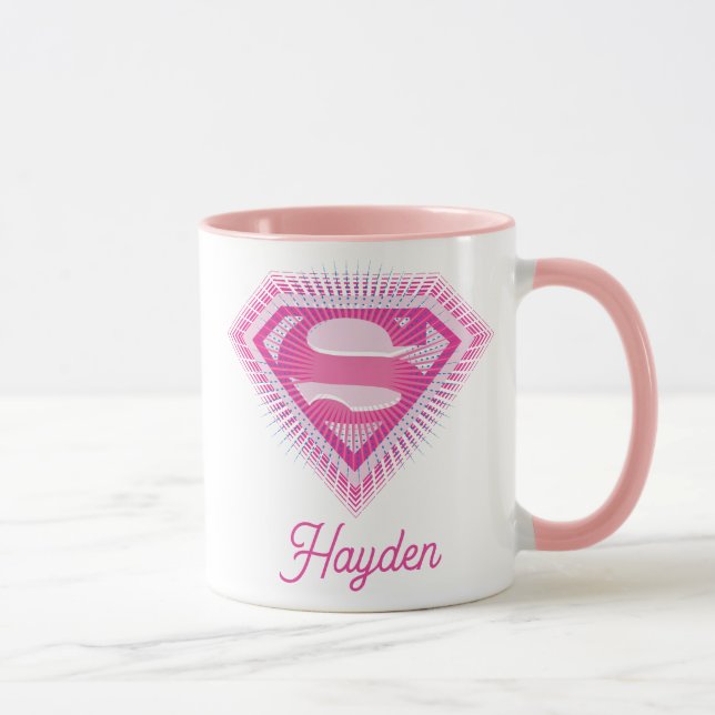 Supergirl Pink Logo Mug (Right)