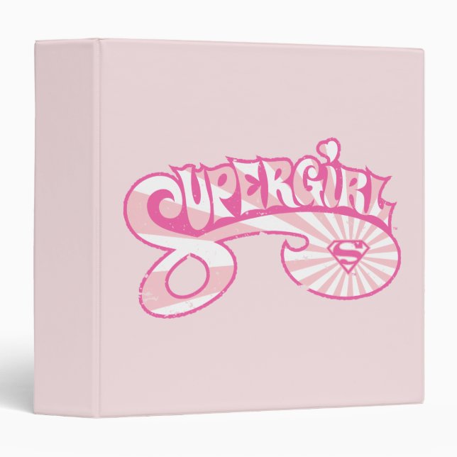 Supergirl Pink Logo Star Burst Binder (Front/Spine)