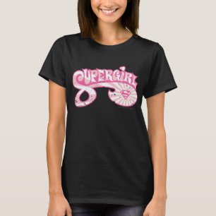 Supergirl Pink Logo Star Burst T-Shirt