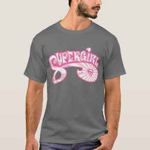 Supergirl Pink Logo Star Burst T-Shirt