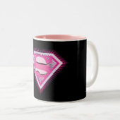 Supergirl Pink Logo Two-Tone Coffee Mug (Front Right)