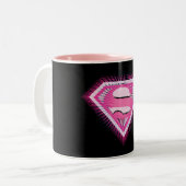 Supergirl Pink Logo Two-Tone Coffee Mug (Front Left)