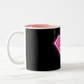 Supergirl Pink Logo Two-Tone Coffee Mug (Left)