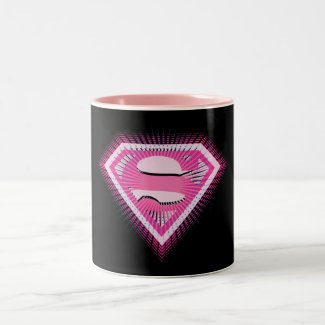 Supergirl Pink Logo Two-Tone Coffee Mug