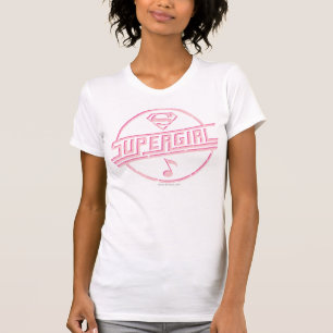 Supergirl Pink Music Note T-Shirt