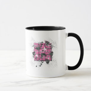 Supergirl Pink Splatter Square Mug