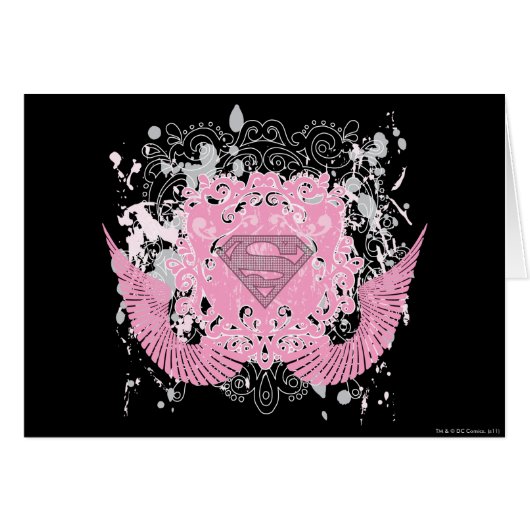 Supergirl Pink Winged Design (Front Horizontal)