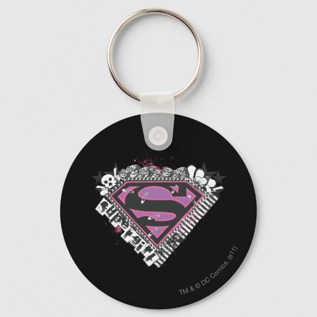 Supergirl Pins Logo Keychain (Front)