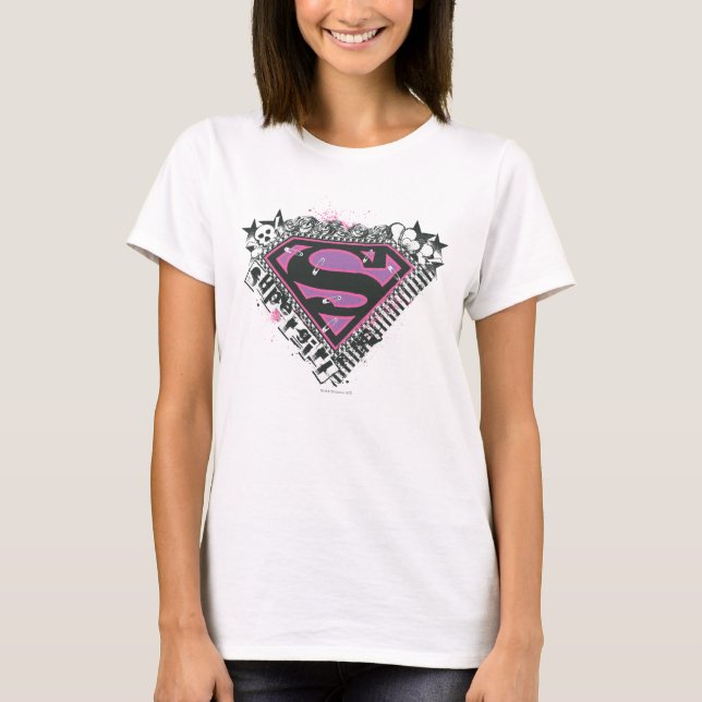Supergirl Pins Logo T-Shirt (Front)