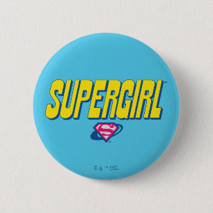 Supergirl Pop Logo Button
