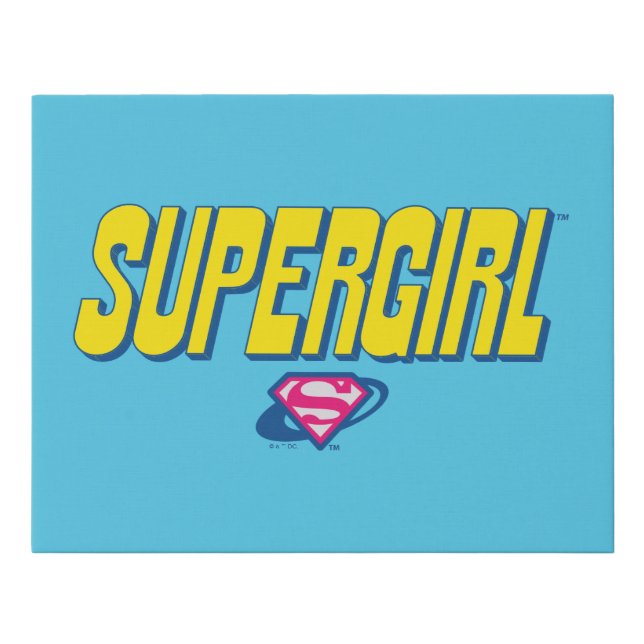 Supergirl Pop Logo Faux Canvas Print (Front)
