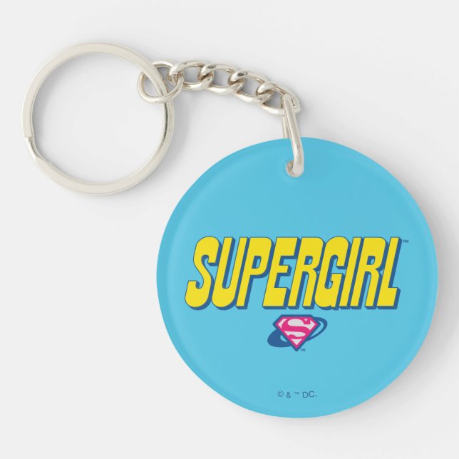 Supergirl Pop Logo Keychain (Front)