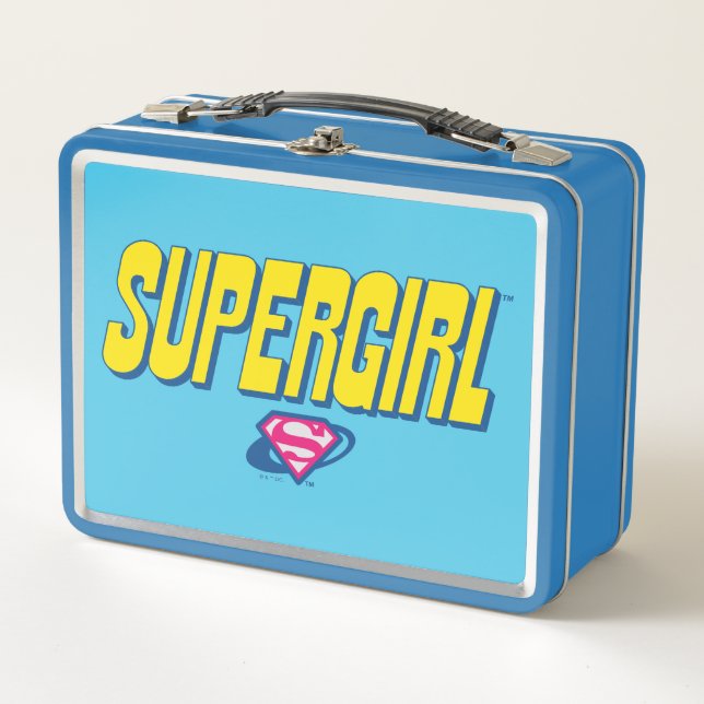 Supergirl Pop Logo Metal Lunch Box (Front)