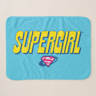 Supergirl Pop Logo Sherpa Blanket