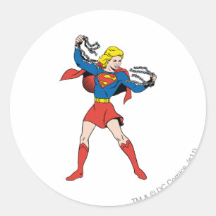Supergirl Pose 10 Classic Round Sticker