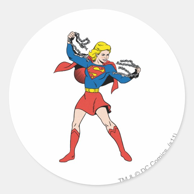 Supergirl Pose 10 Classic Round Sticker (Front)