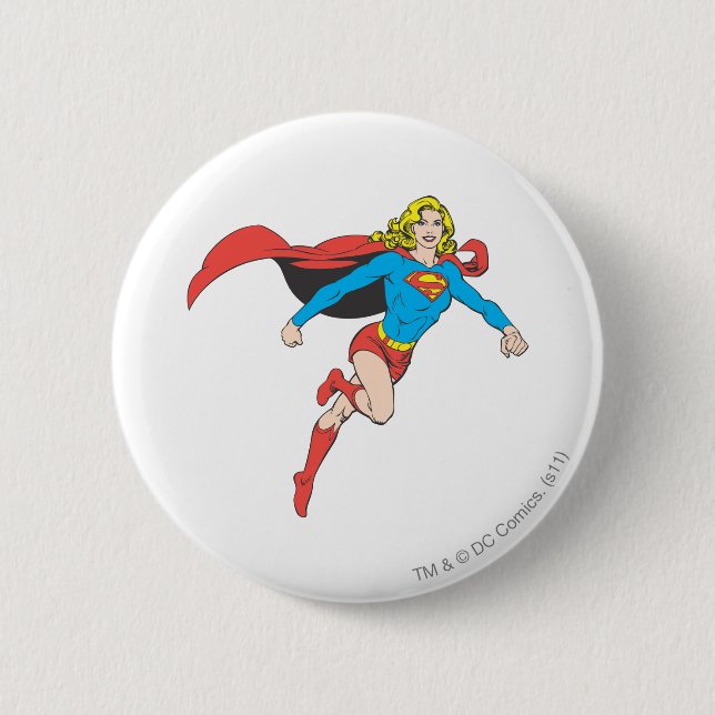 Supergirl Pose 1 Button (Front)