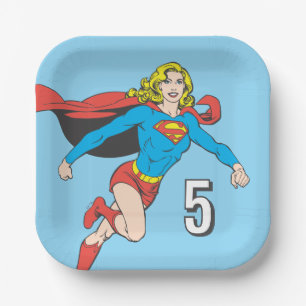 Supergirl Pose 1 Paper Plates