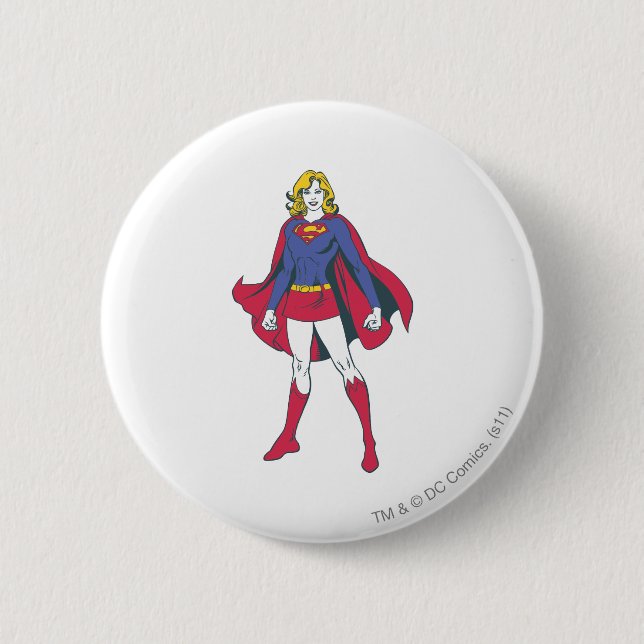 Supergirl Pose 2 Button (Front)