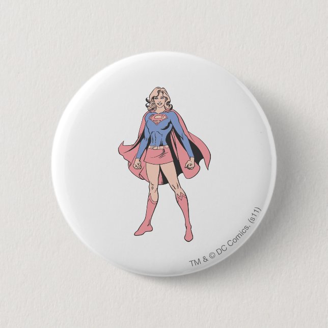 Supergirl Pose 3 Pinback Button (Front)