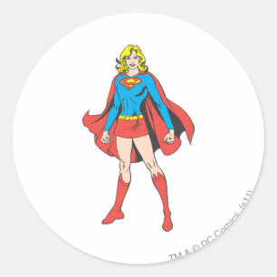 Supergirl Pose 5 Classic Round Sticker