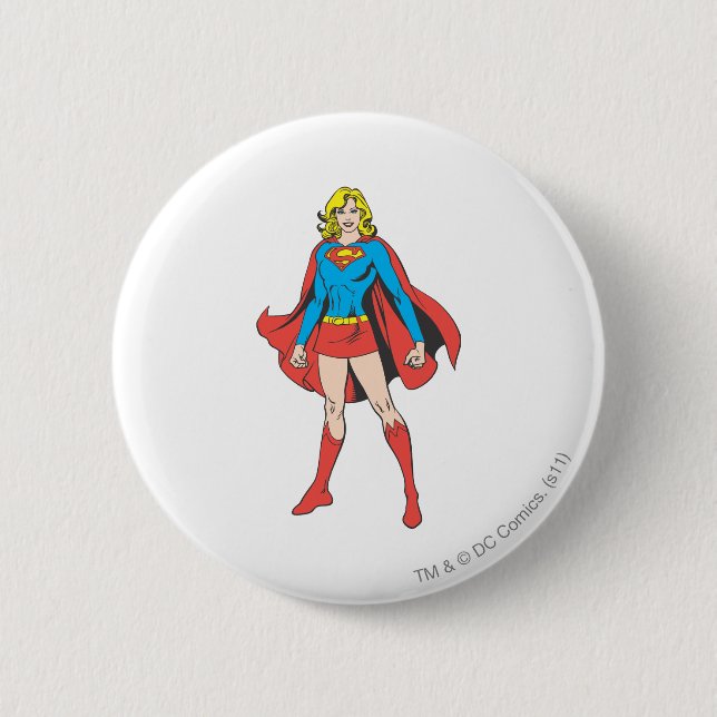 Supergirl Pose 5 Pinback Button (Front)