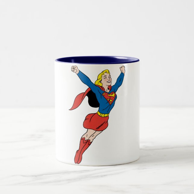 Supergirl Pose 6 Two-Tone Coffee Mug (Center)