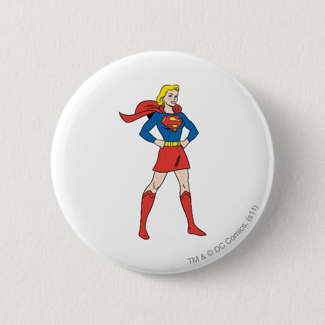 Supergirl Pose 7 Button (Front)
