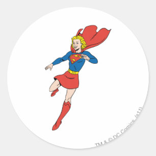 Supergirl  Pose 8 Classic Round Sticker