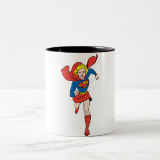 Supergirl Pose 8 Two-Tone Coffee Mug