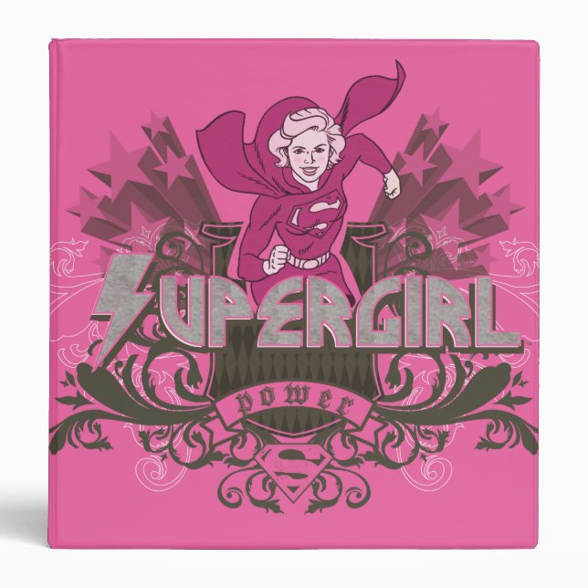 Supergirl Power 2 3 Ring Binder (Front)