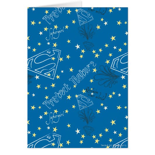 Supergirl Protect Nature Pattern Cards (Front)