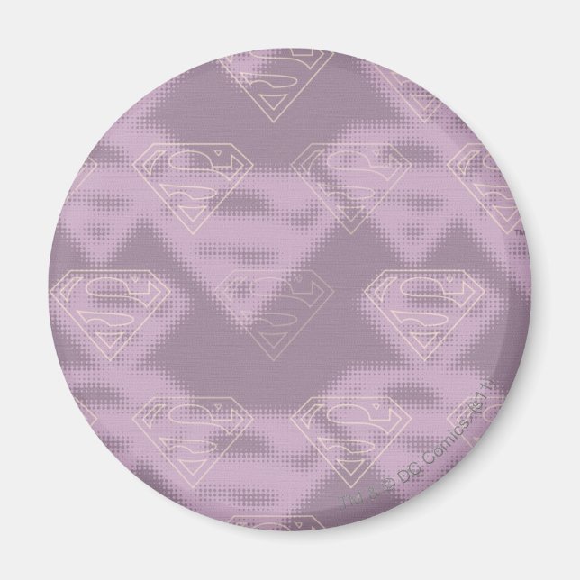 Supergirl Purple Halftone Logo Magnet (Front)
