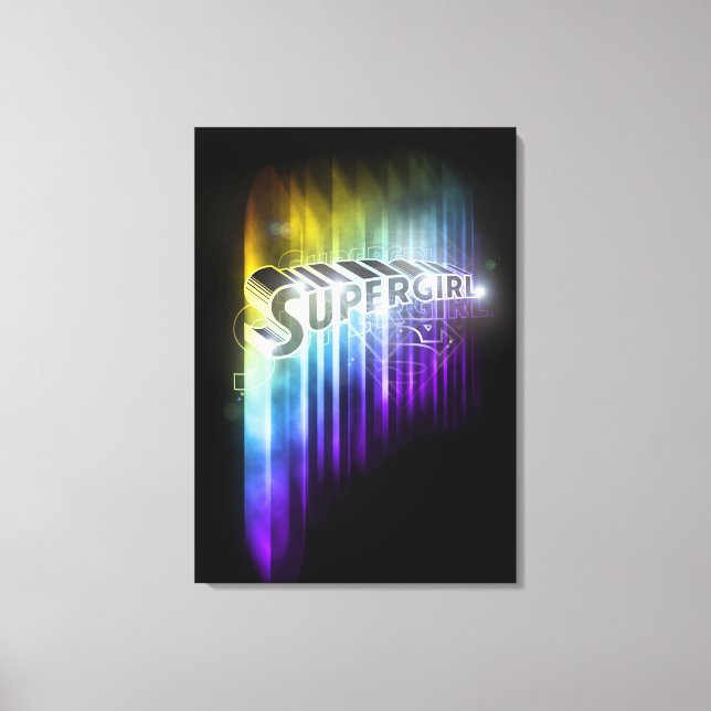 Supergirl Rainbow Canvas Print (Front)
